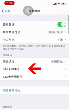 石河子苹果14维修网分享如何给iPhone14的SIM卡设置密码 